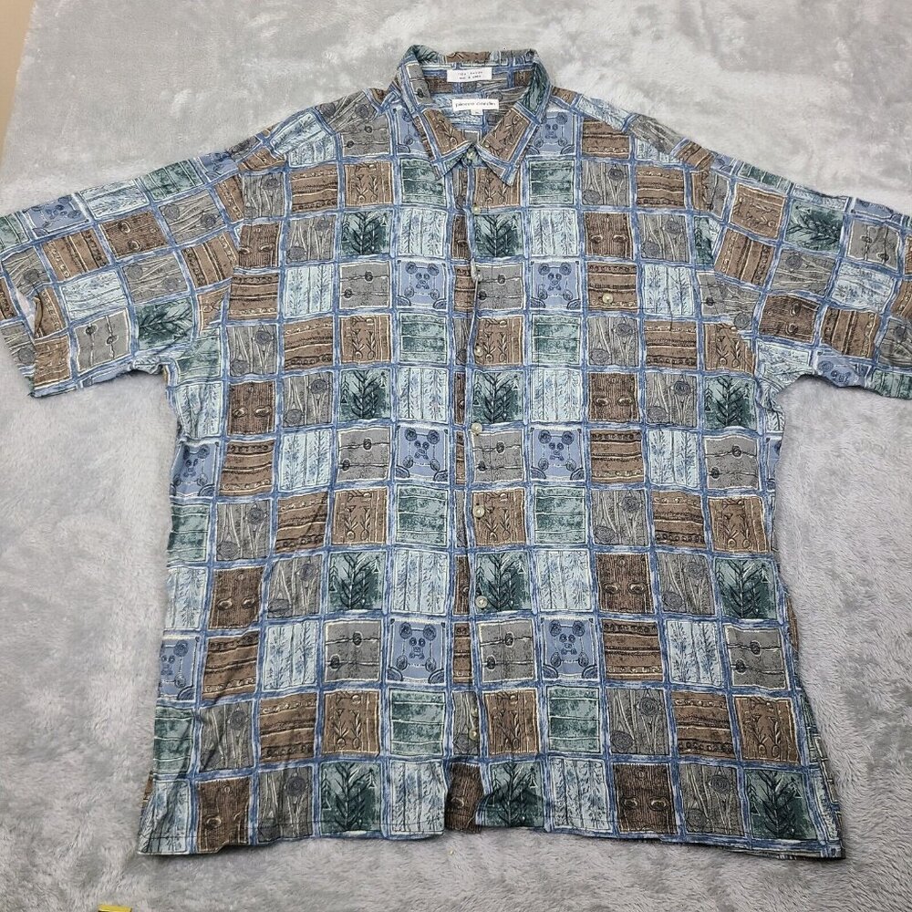 Men’s‎ Vintage Pierre Cardin Multicolor Hawaiian Shirt. Button Up, Size X-Large